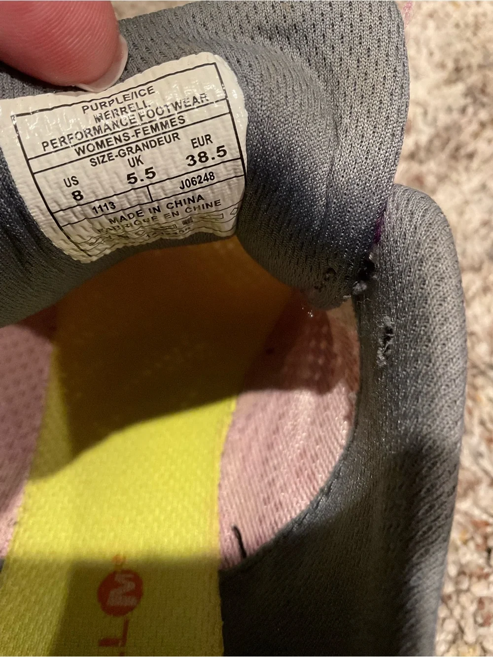 Merrell Pink Mesh Trail Running Sneakers